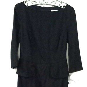 Joseph Ribkoff Women's Black Dress Peplum Button Dress